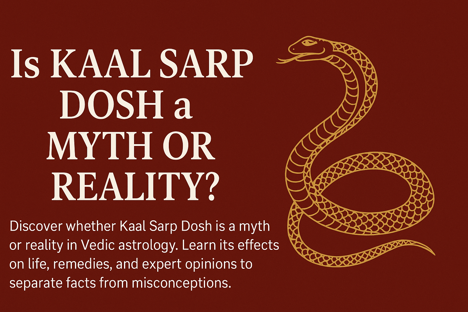 Is Kaal Sarp Dosh a Myth or Reality?