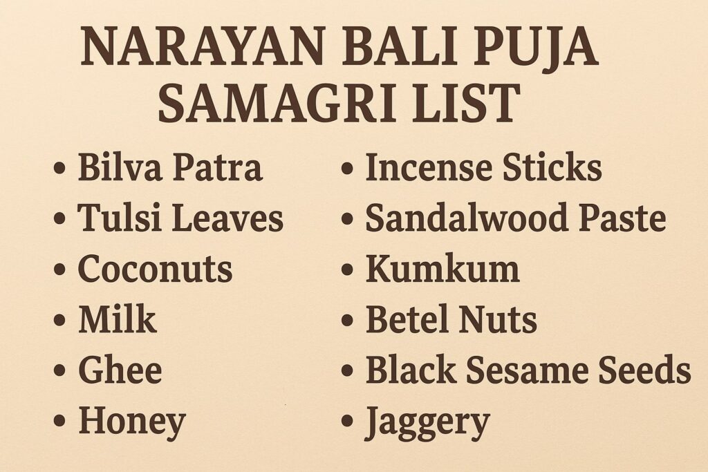 Narayan Bali Puja Samagri List